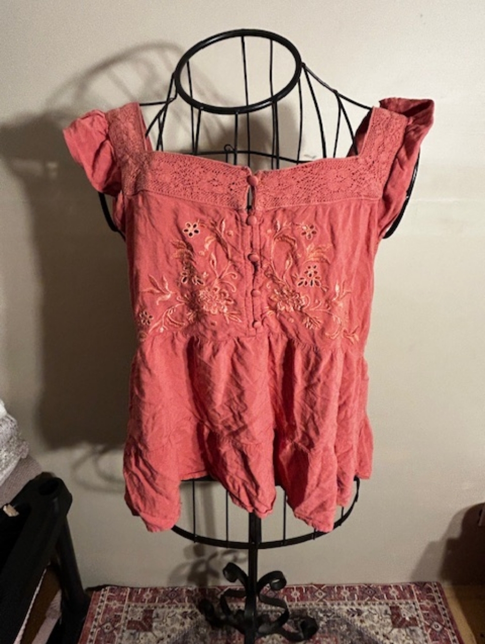 size extra large womens shirt top pink boho casual dress tank top